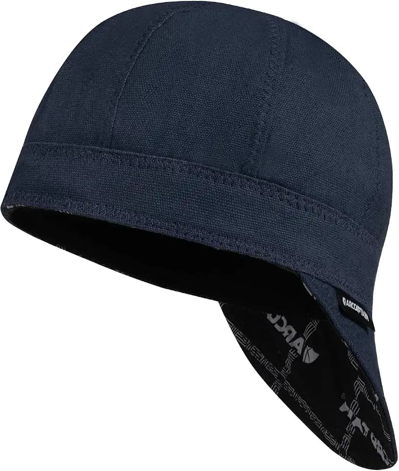 ARCCAPTAIN Reversible Welding Cap, 8-Panel FR Welders Cap, Deep Blue, 6 7/8
