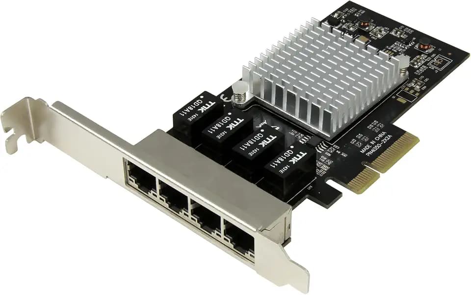 StarTech ST4000SPEXI 4-Port PCI Express Gigabit Ethernet Netzwerkkarte Intel I350 NIC 4-fach PCIe Netzwerk Adapter mit Chip