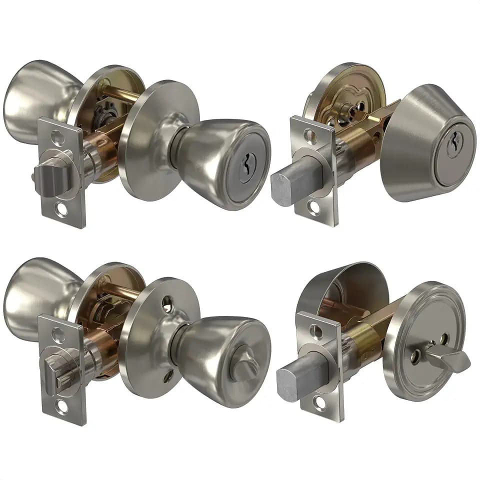 Mobile Home Door Knobs with Deadbolt, 304 Stainless Steel Build