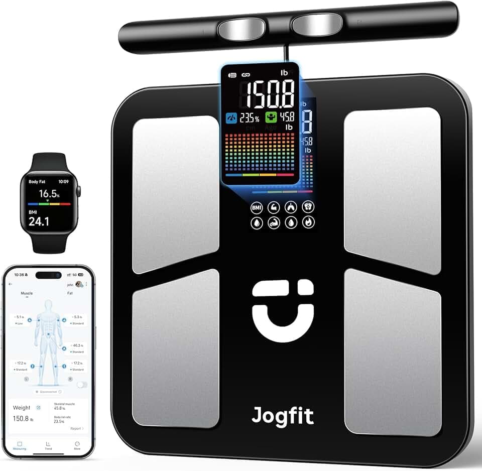 Smart Scale for Body Weight 8-Electrode Dual-Frequency BIA Digital