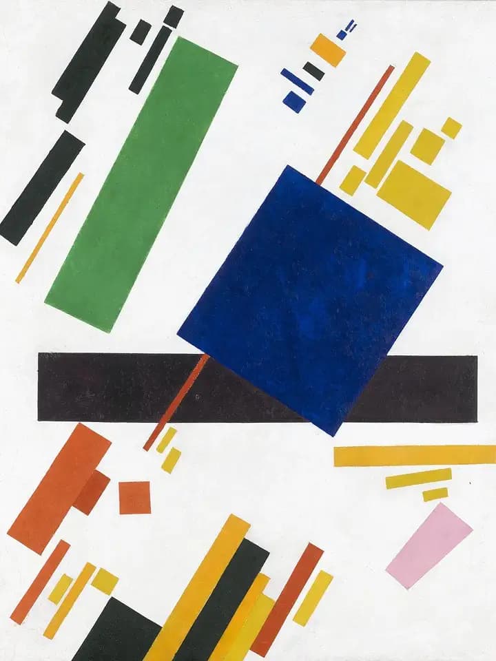 ART.COM Wall Art Prints Suprematist Composition by Kazimir Malevich by Kasimir Malevich, Abstract Decor, 24" x 32"