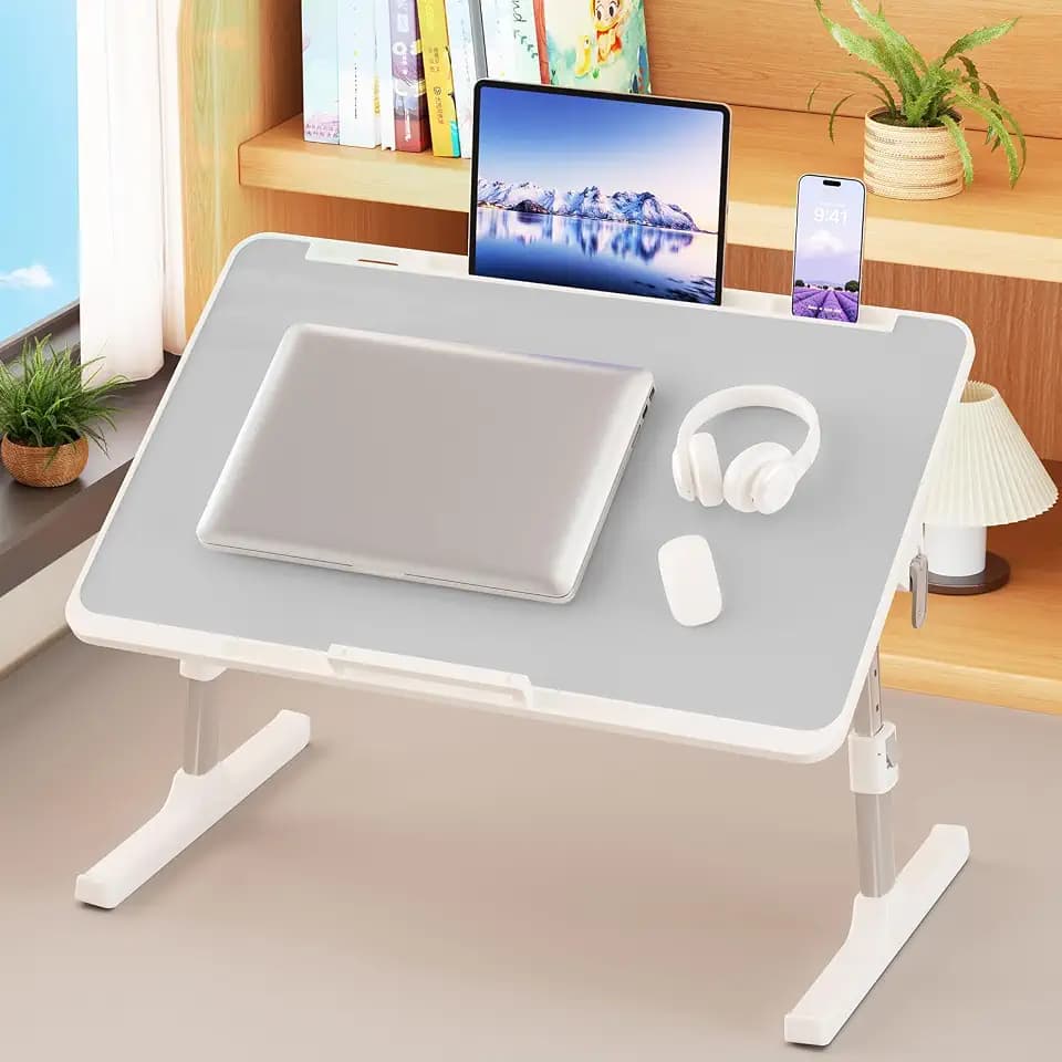 Adjustable Lap Desk, Foldable Laptop Desk for Bed, X-Large Lap Table