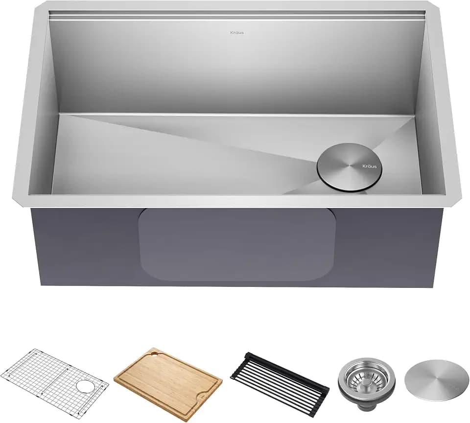KRAUS Stainless Steel 28 in Undermount Kitchen Sink KWU110-28