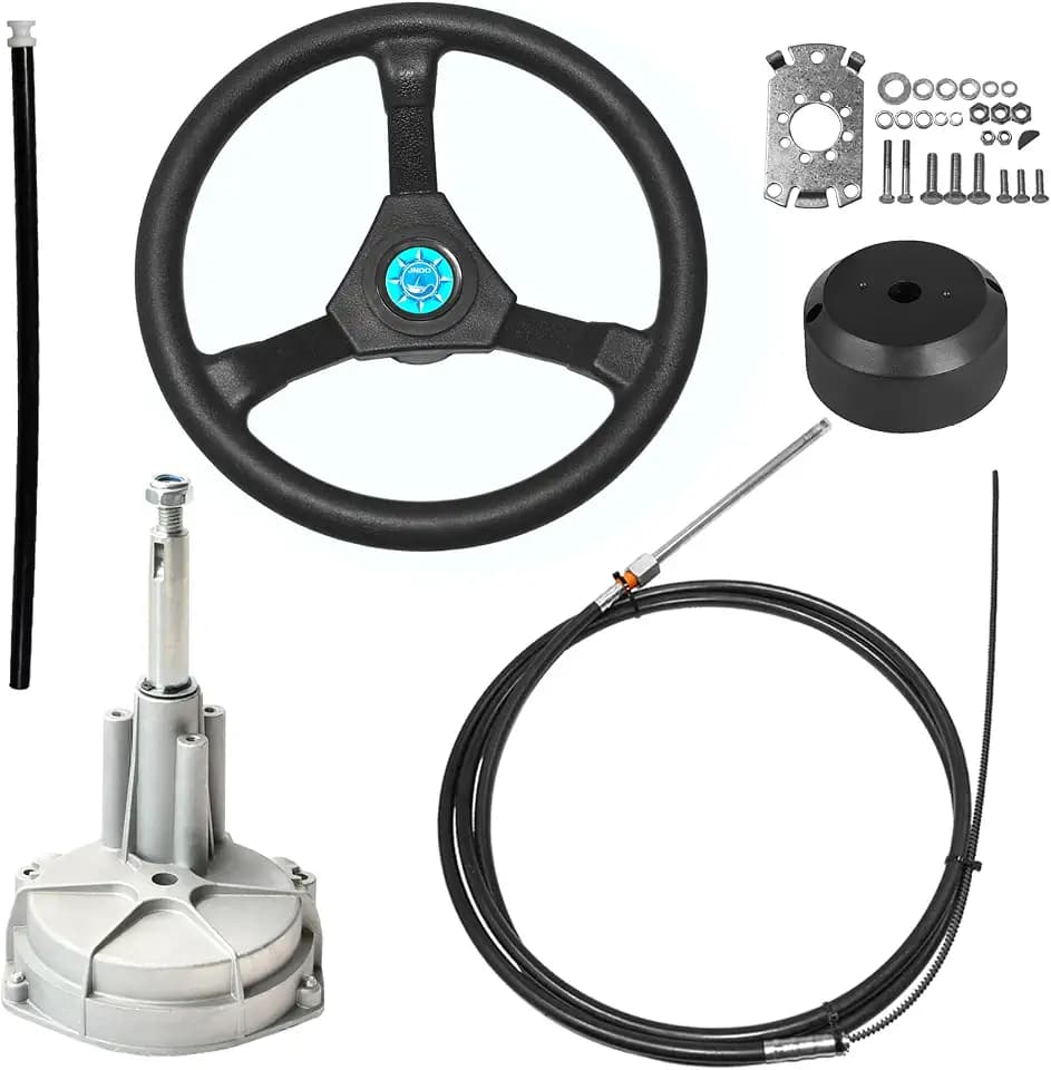 JNDO 10/12/13/14/15/16FT Boat Steering Cable Kit Outboard Steering Cable Boat Steering System Kit