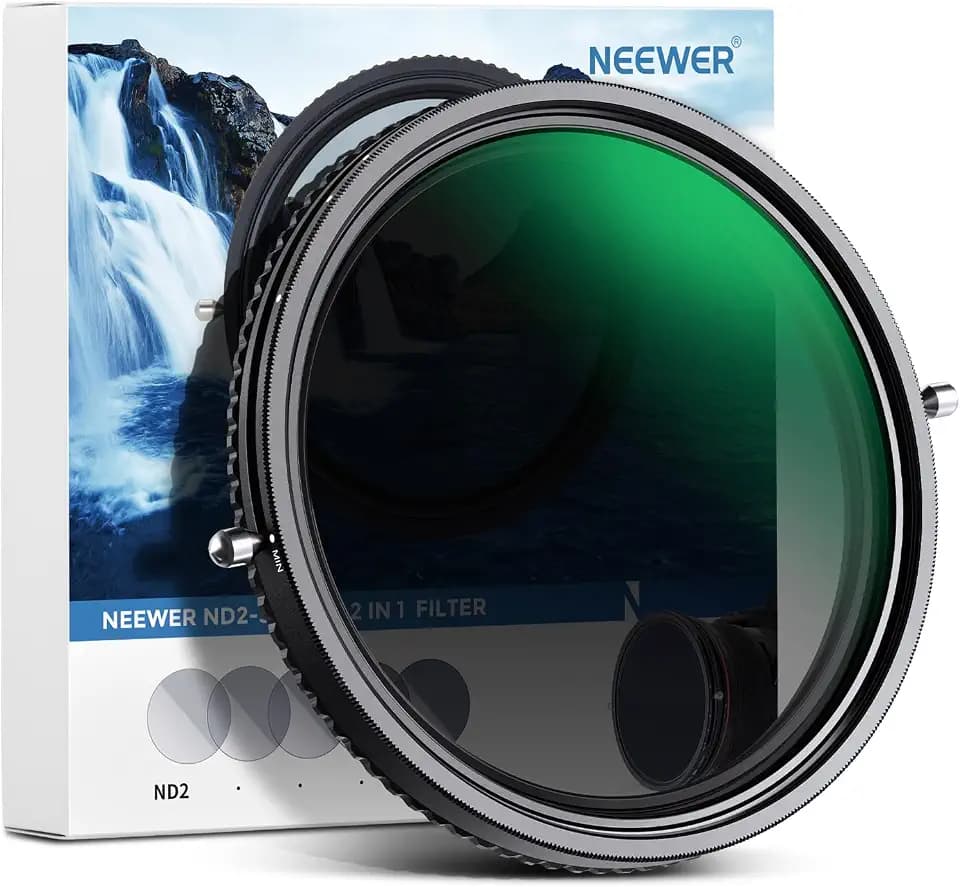 NEEWER 2 in 1 55mm Variable ND Filter ND2-ND32&CPL (Zirkular Polfilter) No X Cross Variabel Graufilter HD optisches Glas 30 lagiges Nano beschichtetes wasserabweisend Kratzfest