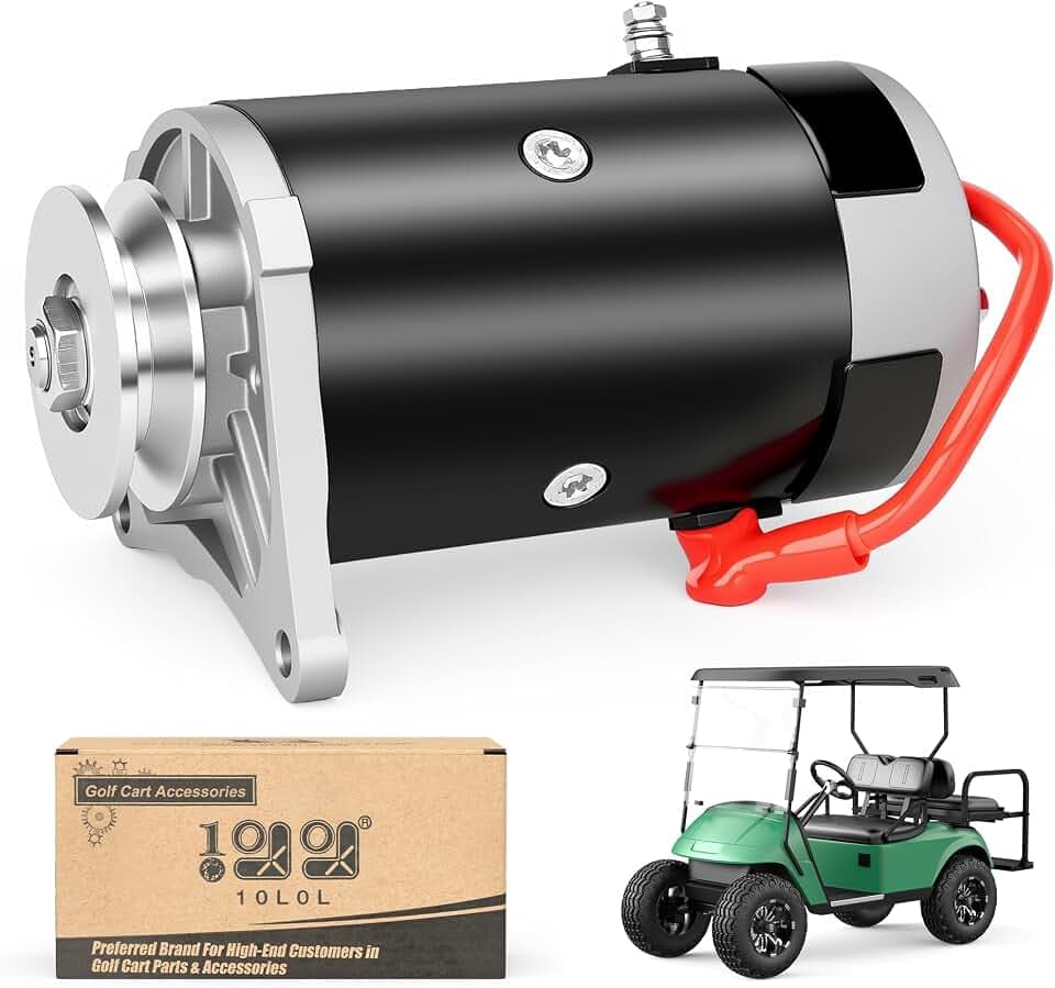 10L0L Golf Cart Starter Generator Fits for EZGO TXT Medalist MG2 GXI875 GXT Replaces OEM 114014010 GSB107-10B GSB107-10C GSB107-10B 25533-G01 26993-G01 27065-G01 15423N