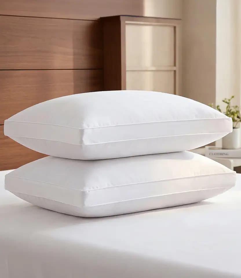 Standard Gusset Pillows Set of 2 - Bed Pillows for Sleeping - 20" x 26"
