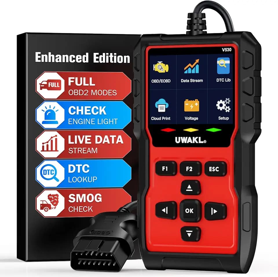 OBD2 Diagnosegerät OBD Auto Adapter:EOBD Diagnose Motor Fehlerauslesegerät Lesegerät für alle Fahrzeuge - Auslesegerät Auto mit DTC Definition - Deutsch Kfz Scanner Codeleser für OBDII Funktionen