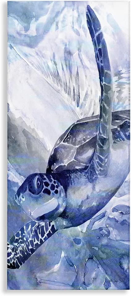 Stupell Industries 'Sea Turtle Swimming In Ocean'| Canvas Art