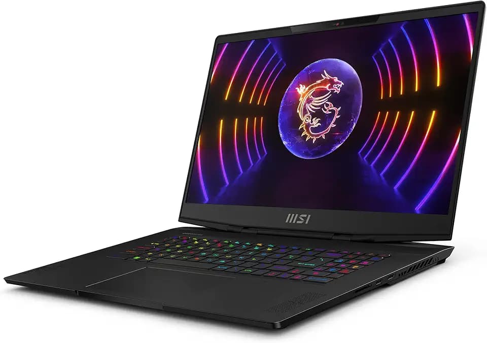 MSI Stealth 17Studio A13VI-091XES Gaming-Laptop, 43,9 cm (17,3 Zoll), UHD, 144 Hz, Mini-LED, Intel Core i9-13900H, RTX 4090-16 GB, 32 GB RAM, 1 TB SSD, ohne OS, Schwarz, spanische QWERTY-Tastatur