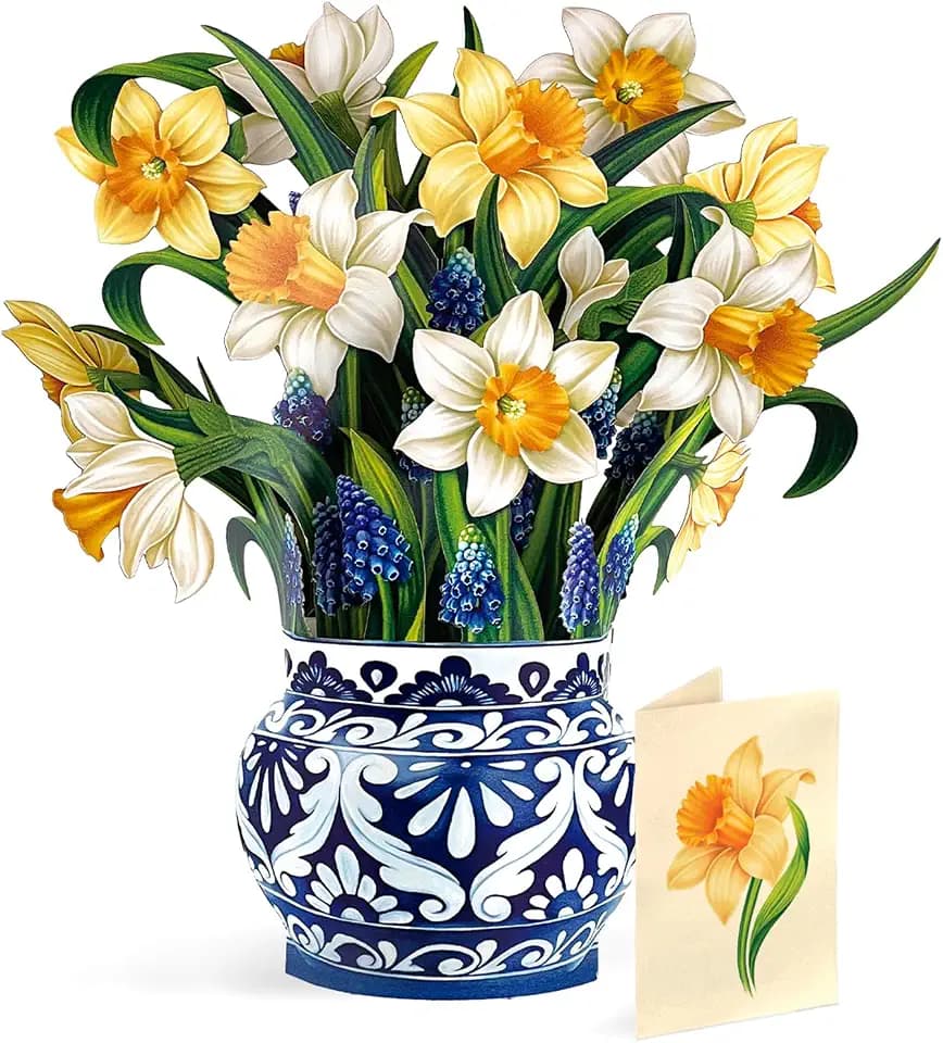 Freshcut Paper English Daffodils 12" Pop Up Card