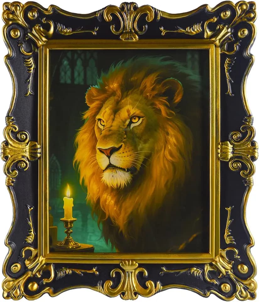 8x10 Black and Gold Vintage Picture Frame, Ornate Baroque Antique Photo Frame, Retro Gothic Lion Art Home Decor, Wall Mount & Tabletop Display,Black & Gold