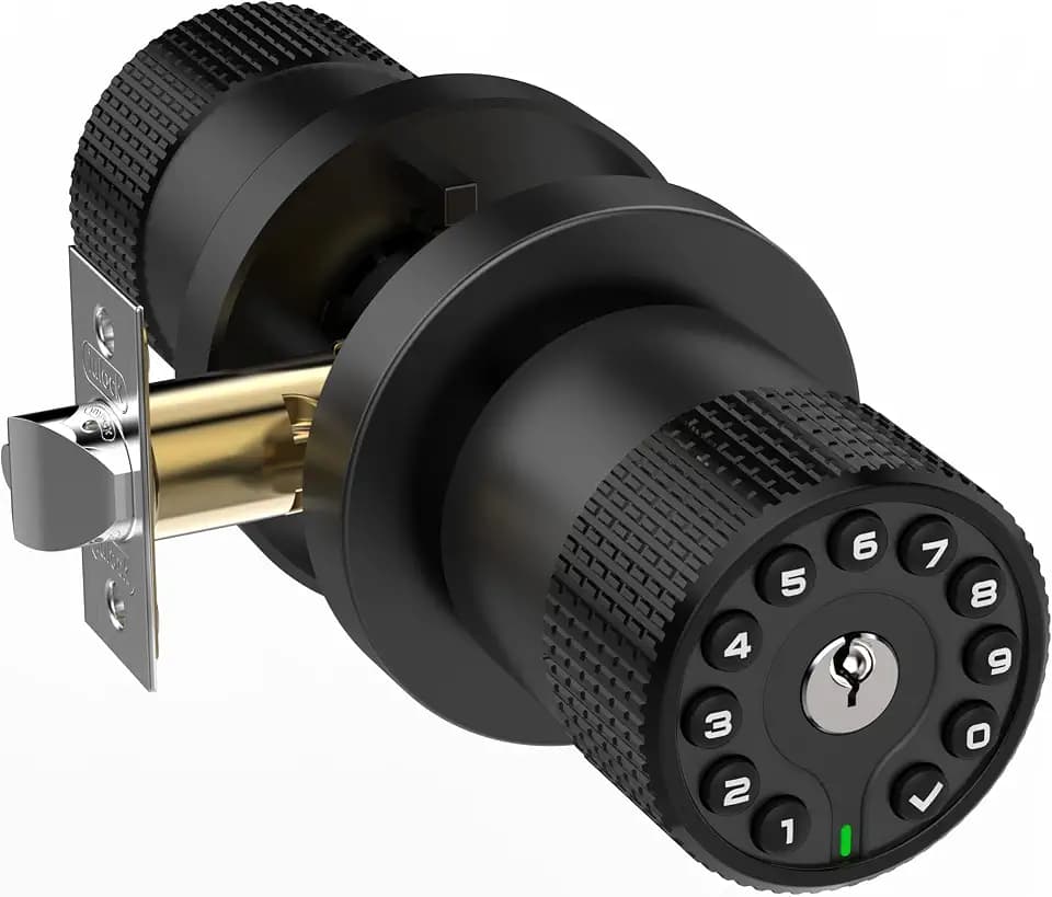 BOTHSTAR Keypad Door Knob with Key,Keyless Entry Door Lock, Code Locks Door Knob, Auto Lock,50 User Code, for Home,Office,Hotel,Bedroom,Garage,Not Deadbolt