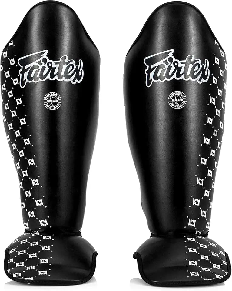 Fairtex SP5 Muay Thai Shin Guards for Men, Women, Kids | Shinguards are Premium, Lightweight & Durable | Extended Protection to Avoid shin splints During Training or Sparring