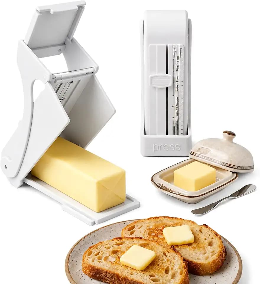 Butter Slicer and Dispenser with Adjustable Thickness