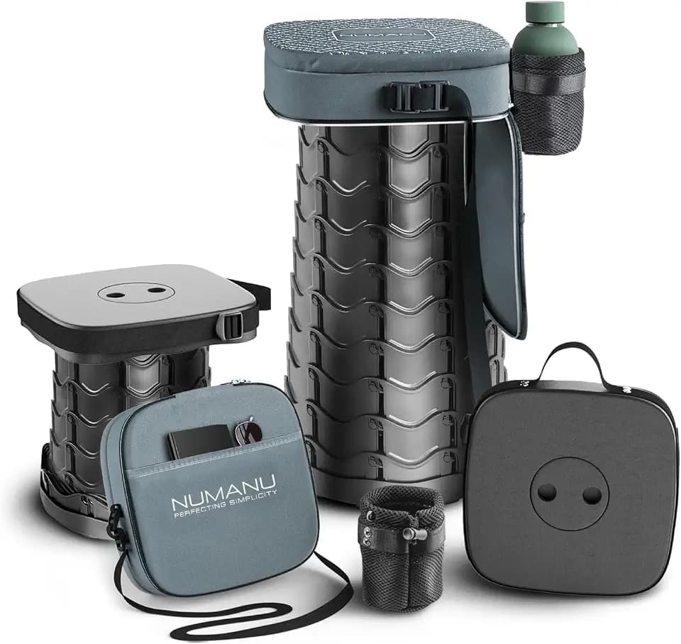 NUMANU Collapsible Stool for Adults, 3-in-1 Cushion + Bag, 620 lbs, Square