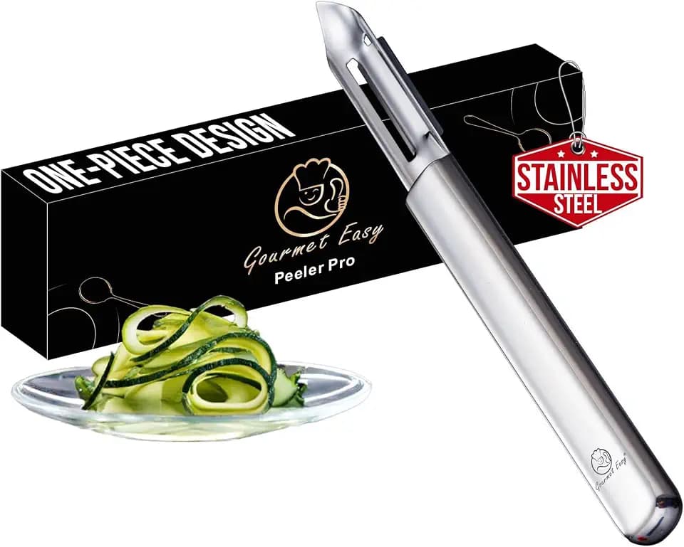 Gourmet Easy Vegetable Peeler, Ultra Sharp Blades, Stainless Steel I Peeler