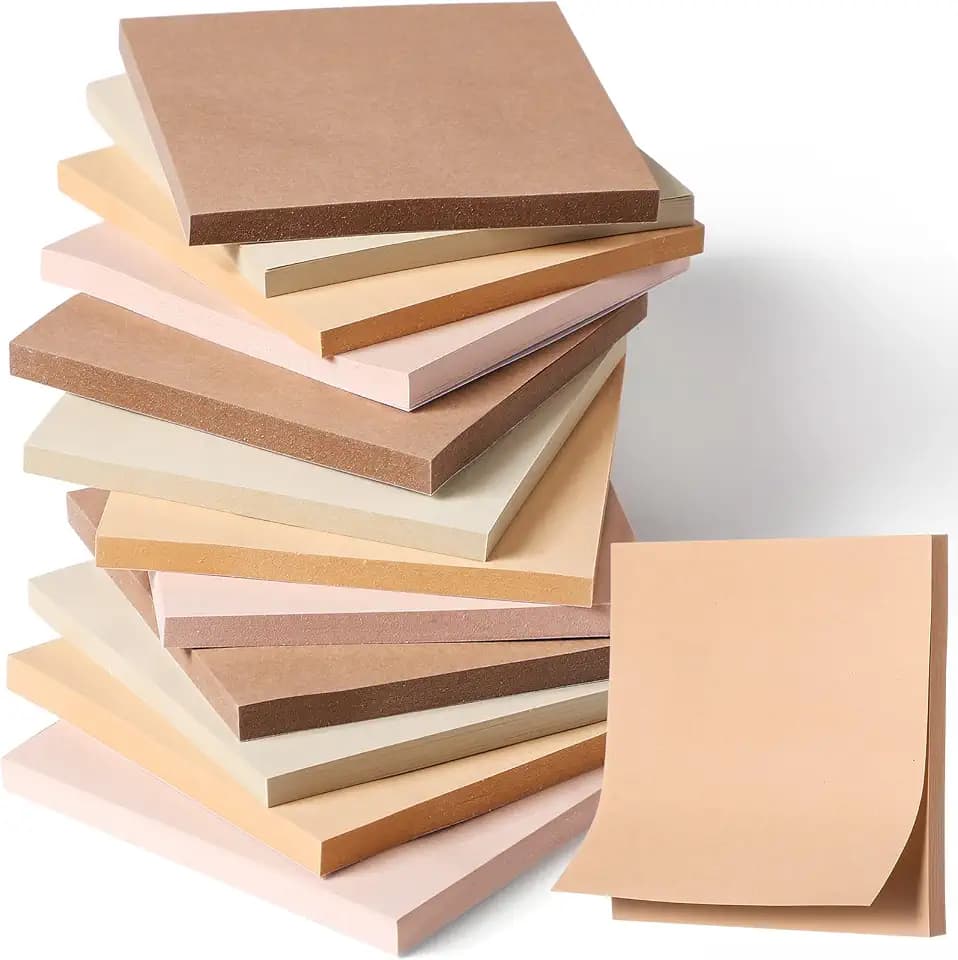 Thenshop 12 Pads Boho Sticky Notes 3"x3" 50 Sheets