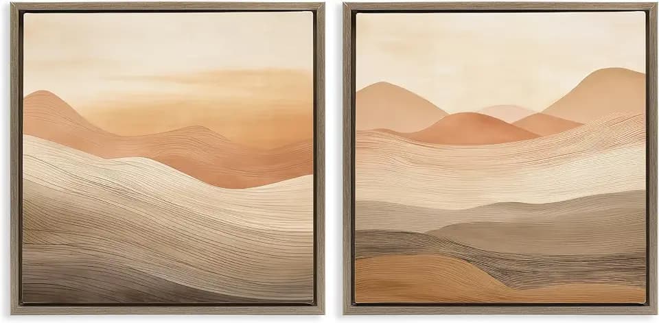 Stupell Industries 'Sweeping Desert Dunes'| 2pc Floating Frame Art Set 2