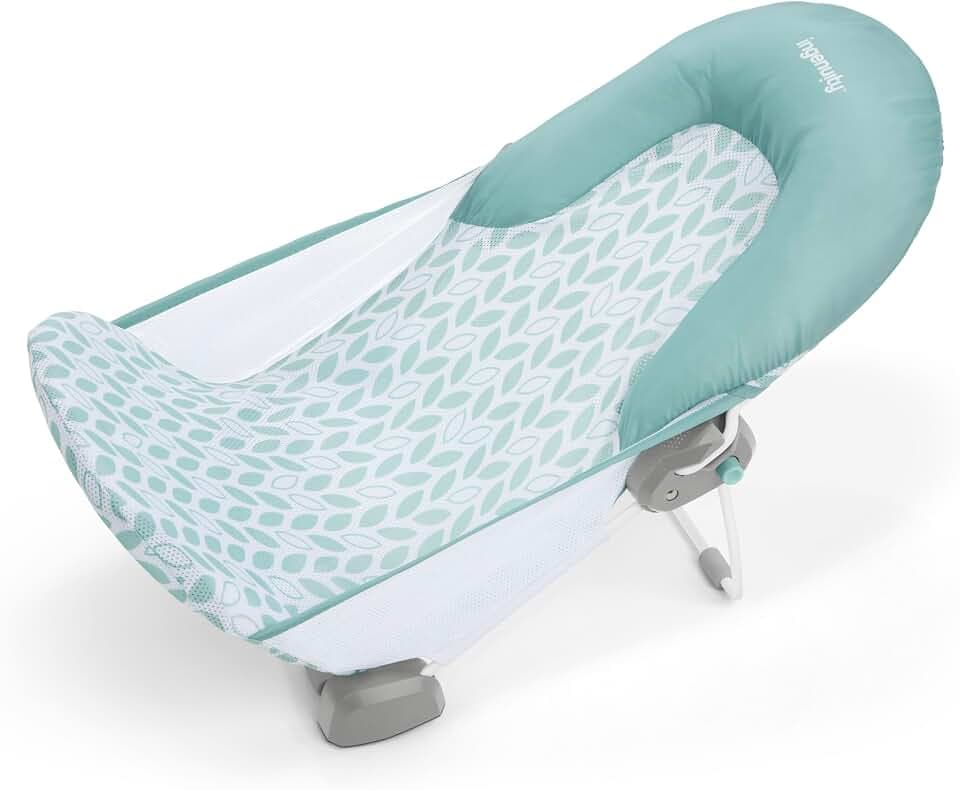 Ingenuity, Foldaway 2-Position Badewanne – Badehilfe mit 2 Positionen für Waschbecken oder Badewanne, für Kinder von 0 bis 6 Monaten, bis zu 9 kg