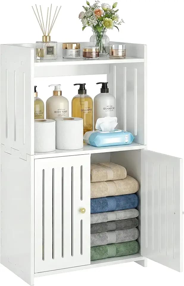 HAYOFAMY 3-Tier Bathroom Storage Cabinet 8.7" D x 14.2" W x 24.8" H