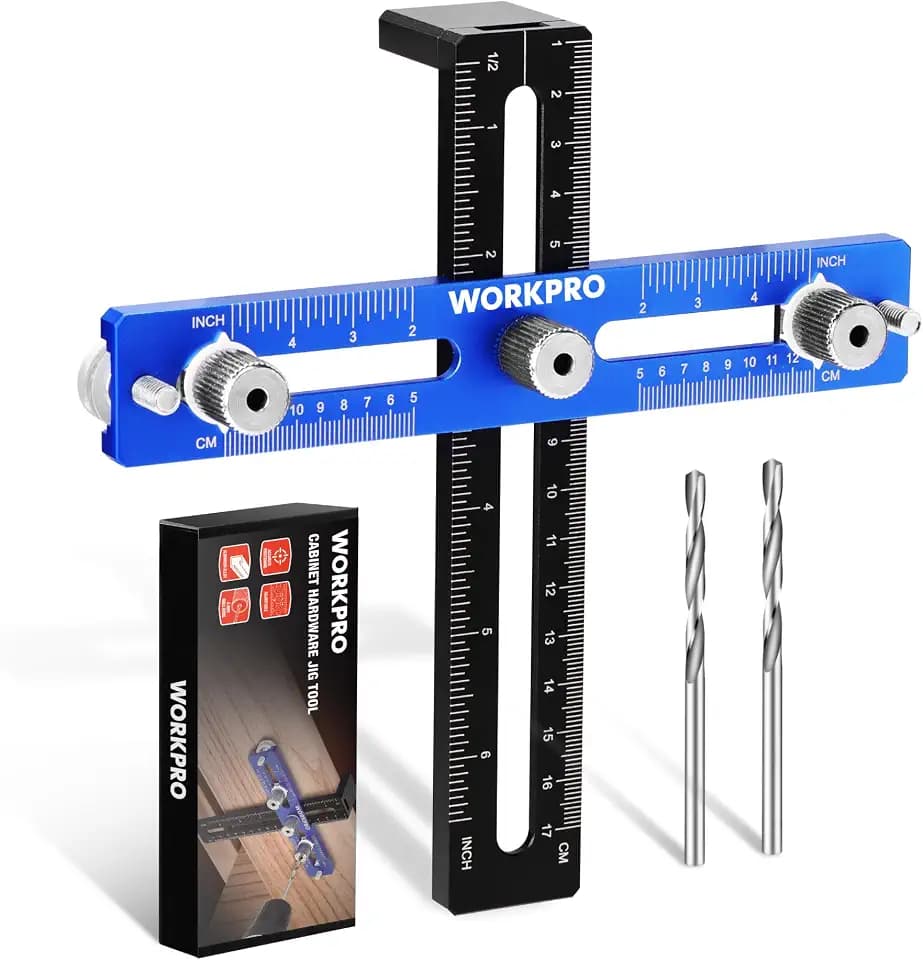 WORKPRO Cabinet Hardware Jig, Adjustable Cabinet Handle Template