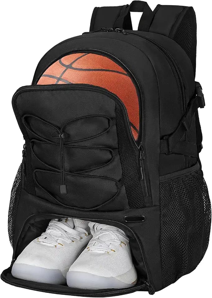 Goloni 40L Basketball Bag,Large Basketball Backpack with Ball Compartment & Shoe Compartment,Backpack for Soccer,Volleyball