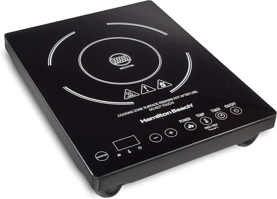 Hamilton Beach Portable Single Induction Cooktop With Fast Heating Mode