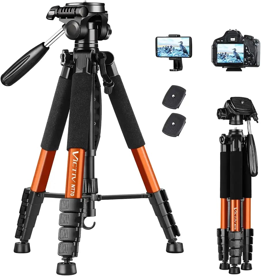 Victiv 182 cm Aluminium Kamera Stativ, Leichtes und Kompaktes Reisestativ