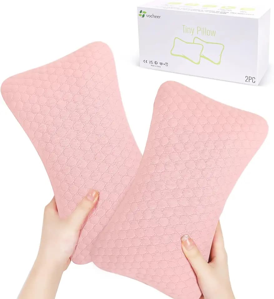 vocheer Small Pillow with Removable Cover, 11"x 7" Tiny Travel Pillow 2PCS