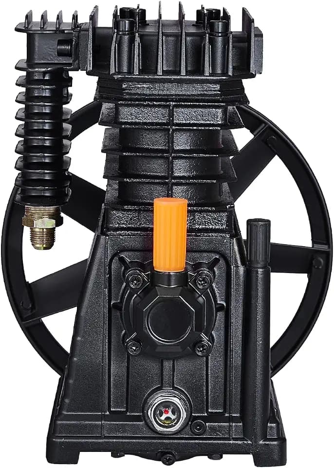 VEVOR Luftkompressor-Pumpenkopf, 3 PS, 5,8 CFM bei 90 PSI, Ölgeschmierter Luftkompressor-Kolbenpumpenkopf mit zwei Zylindern, einstufiger Ersatz für Aluminium-Luftkompressorpumpe