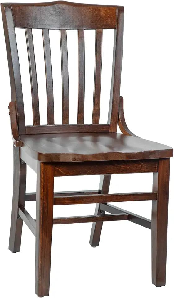 Flash Furniture Hercules Wood School House Back Restaurant Chair, Walnut