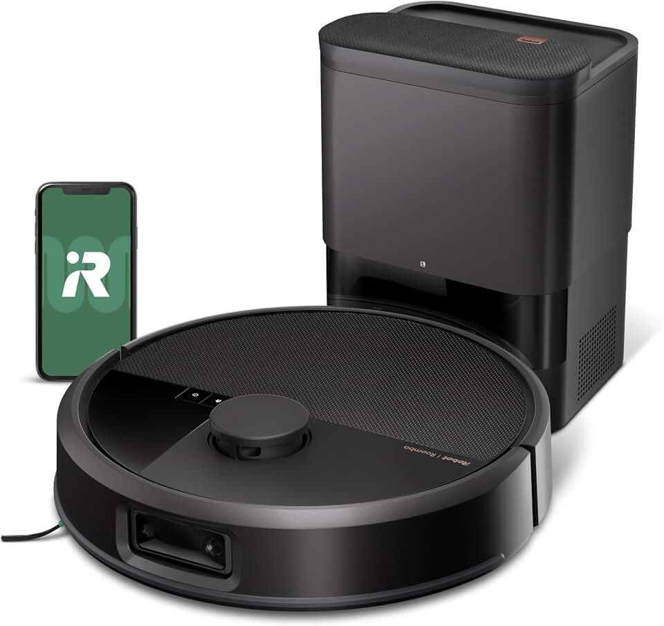 iRobot Roomba Max 715 Pet Robot Vacuum, 30,000Pa Suction, Dual Rubber Anti-Tangle Brushes & Side Brush, 90 Days Self-Emptying, PrecisionVision AI Obstacle Avoidance, 3D Mapping, Advanced Dirt Detect