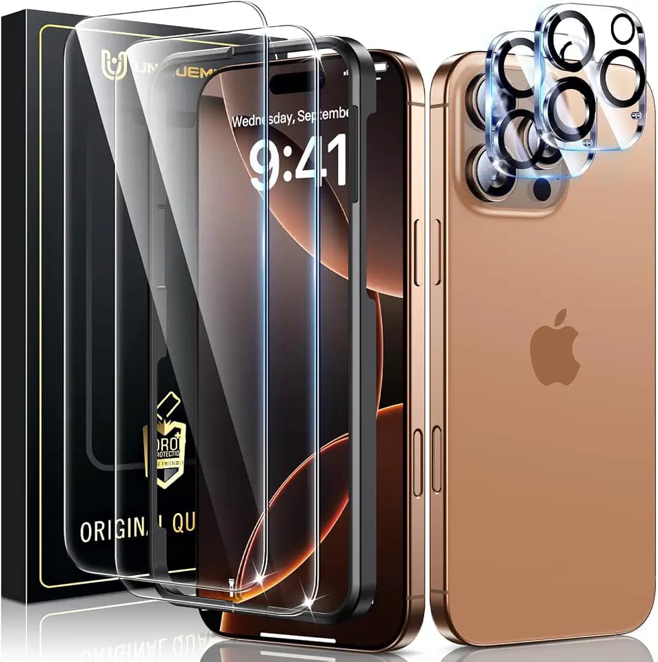 UniqueMe für iPhone 16 Pro für Panzerglas - Folie und Kameraschutz