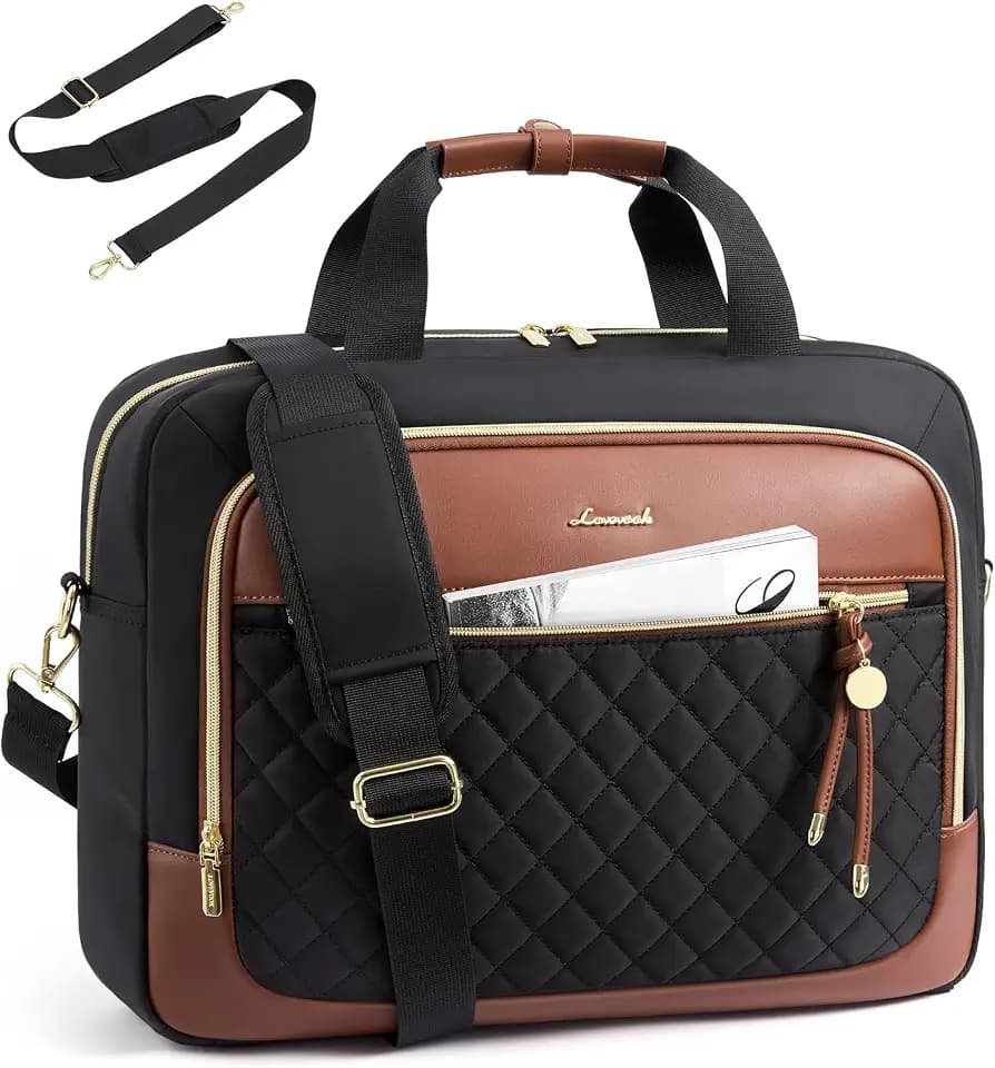 LOVEVOOK Laptop Briefcase for Women, Computer Messenger Shoulder Bags