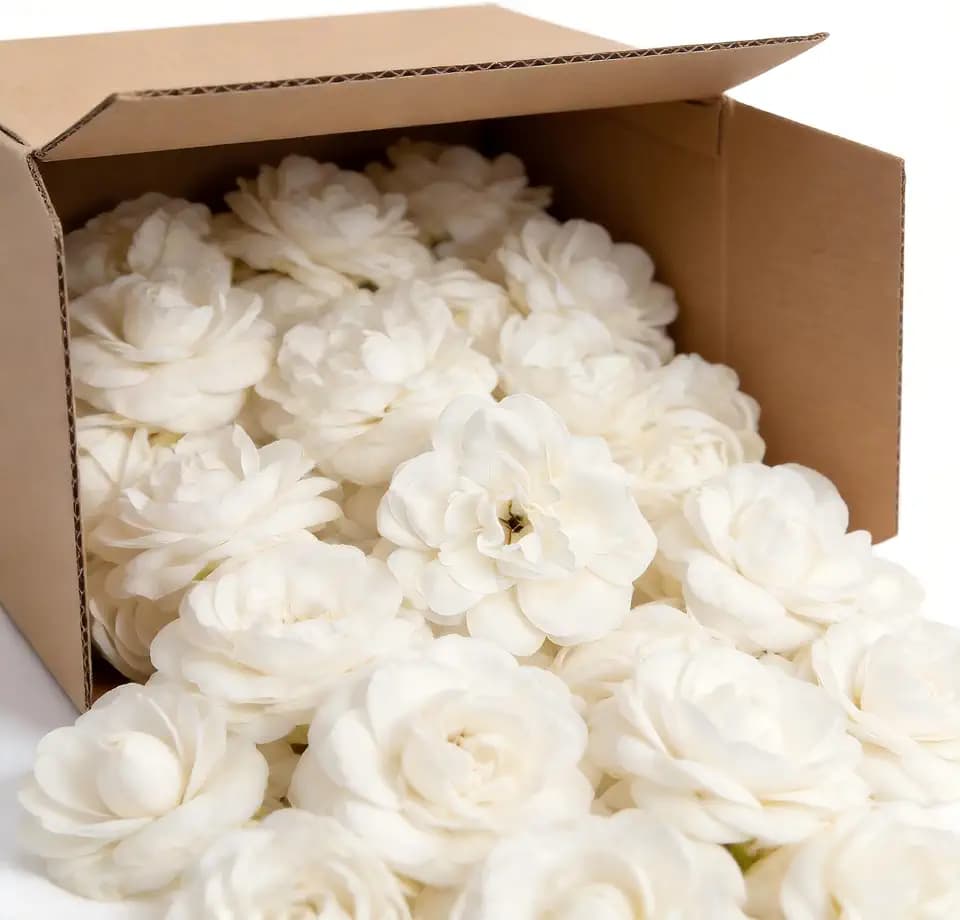 Artificial Silk Roses Flower Heads for Wedding Decorations - 50 Pieces Realistic Bulk Faux Floral for DIY Bridal Shower Arrangements Bridesmaid Bouquets Party Home Centerpieces - White