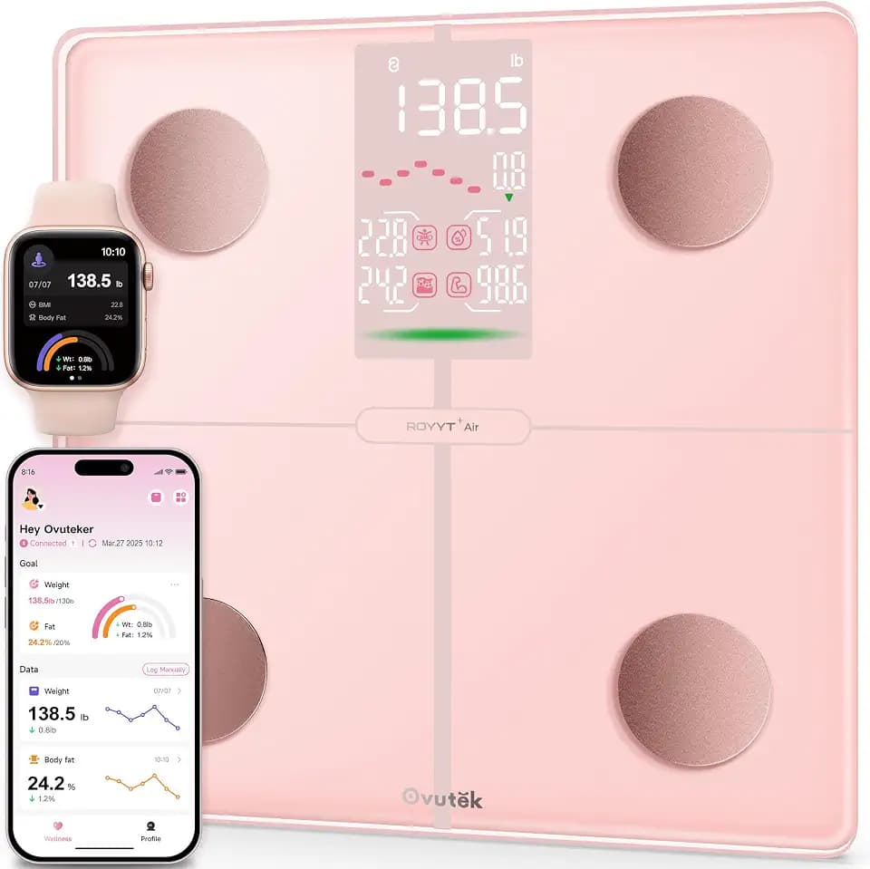 Ovutek Smart Scale for Body Weight, BMI, Body Fat, 400 lbs, FSA Eligible