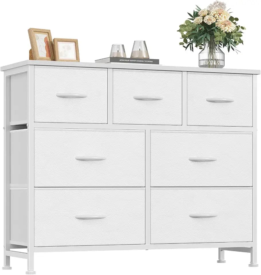 Fabric Dresser for Bedroom with 7 Drawers, Chest of Drawers