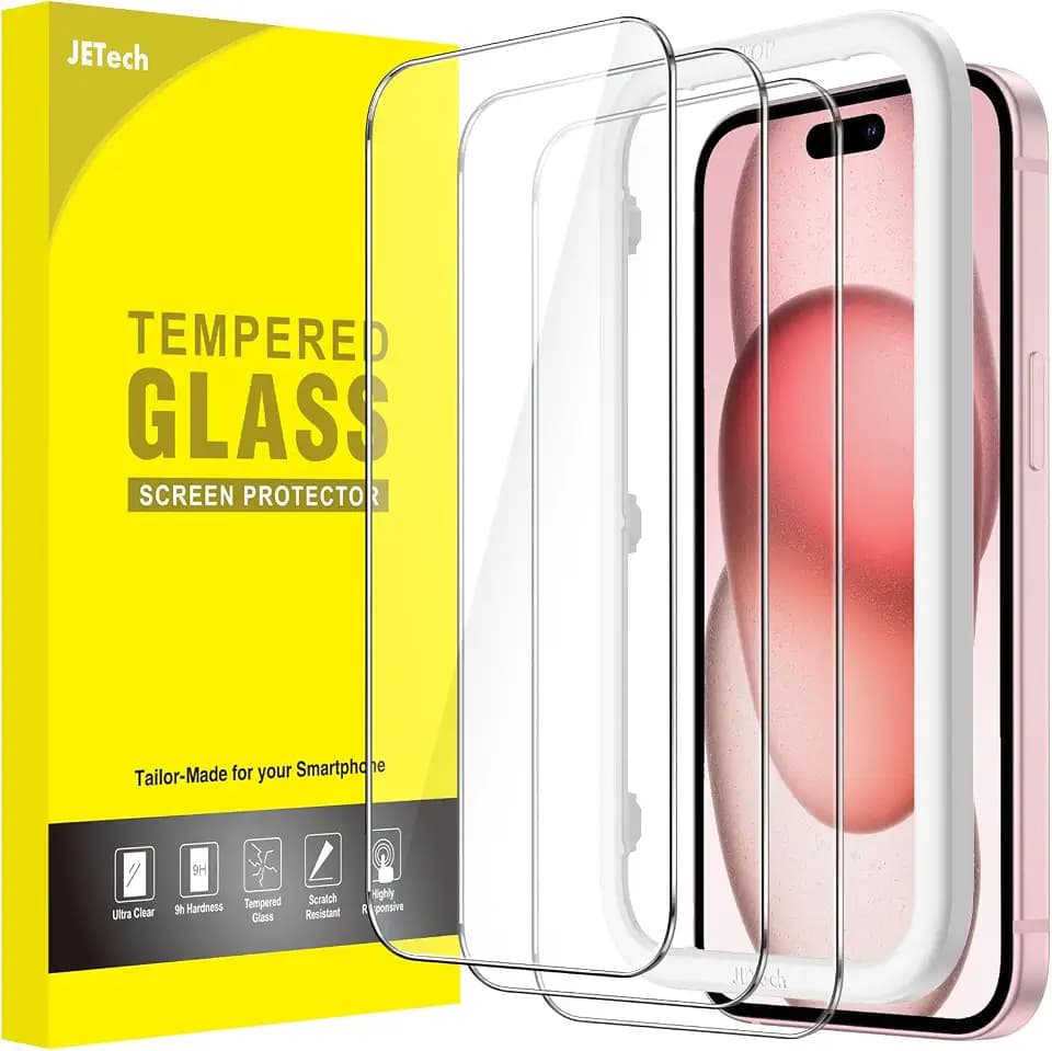 JETech Schutzfolie für iPhone 15, 3 Stück