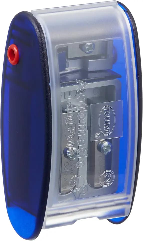 AS2M (1053121), Long Point Sharpener, sharpens in 2 steps; 2 spare blades includes. With lead pointers for 2 mm and 3.2 mm. BLUE only