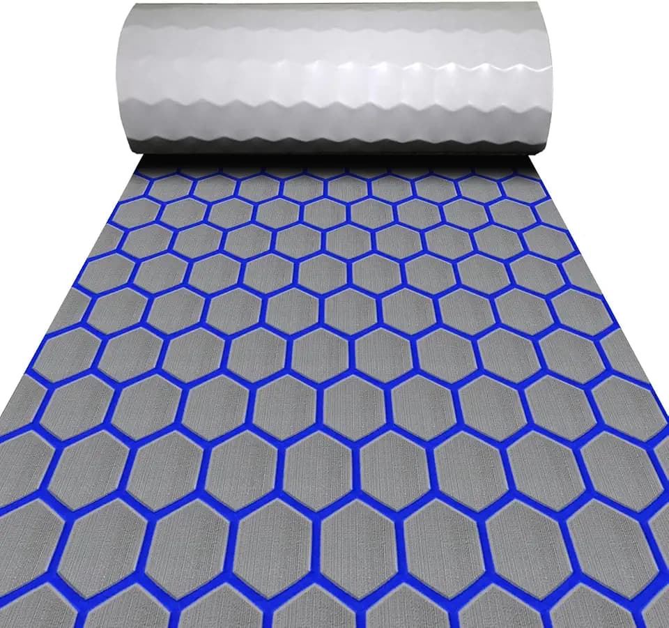 Boat Decking Boat Flooring Marine Non-Slip Self-Adhesive Flooring for MotorboatBoat RV Yacht Swimming Pool 110.2''/102.3''X37.4''
