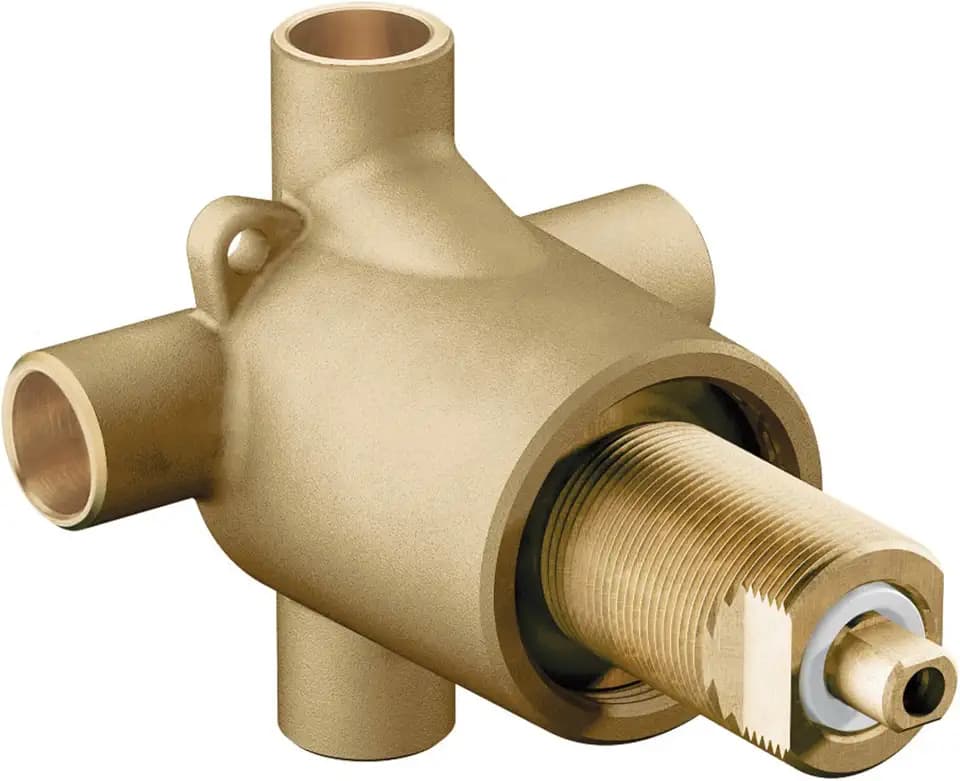 Moen Commercial Three Way Diverter Shower Valve, M-Pact Common Valve System, Replacement Part, Brass, Standard 1/2 Inch Connection, 3360