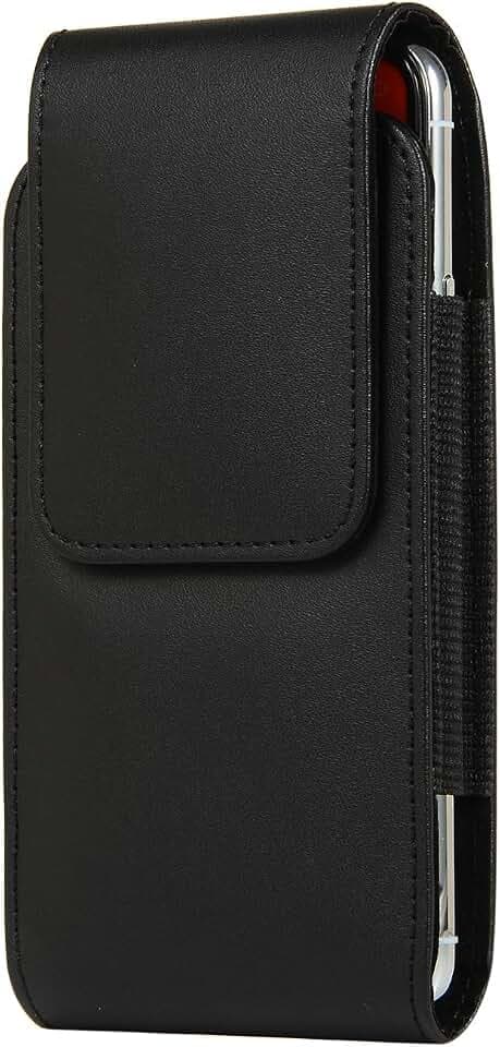 Handy Gürteltasche Derhbarer Gürtelclip Hülle für iPhone 17 Pro Max / 16 Pro Max, Samsung Galaxy A17 A16 A14 A13 A07 A06 A05S A04S S25 Ultra S24 Ultra, Poco X7 Pro PU Leder Handytasche Gürtel Holster