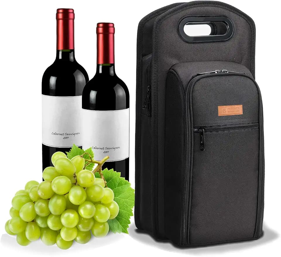 2 Bollte Wine Bag, Wine Gift Set with Glasses & Opener, Gift for Lovers