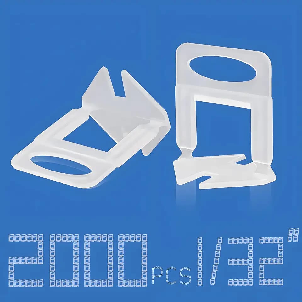 Tile Leveling System 1/32" Spacers Tile Leveler clips 2000pcs DIY Tile Leveling Spacers Tile Leveling System for Professional Ceramic and Stone Installation