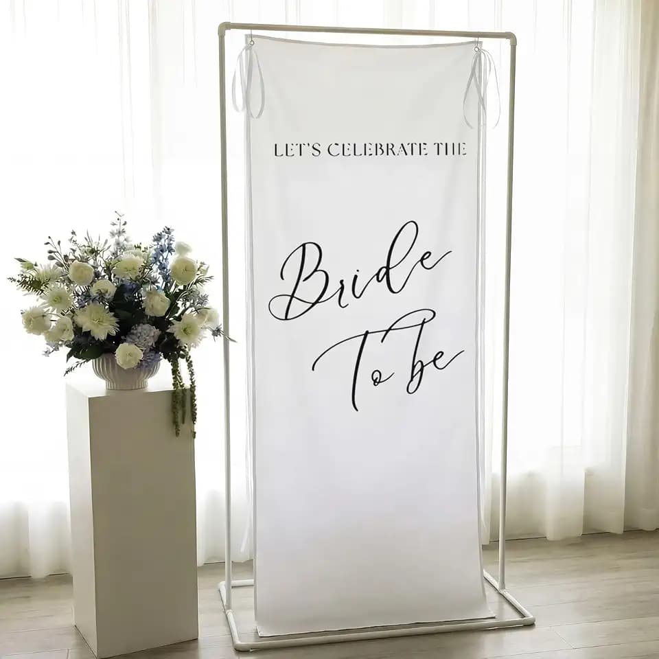 Yousoontic Bride to Be Linen Banner Rustic Bridal Shower Welcome Banner