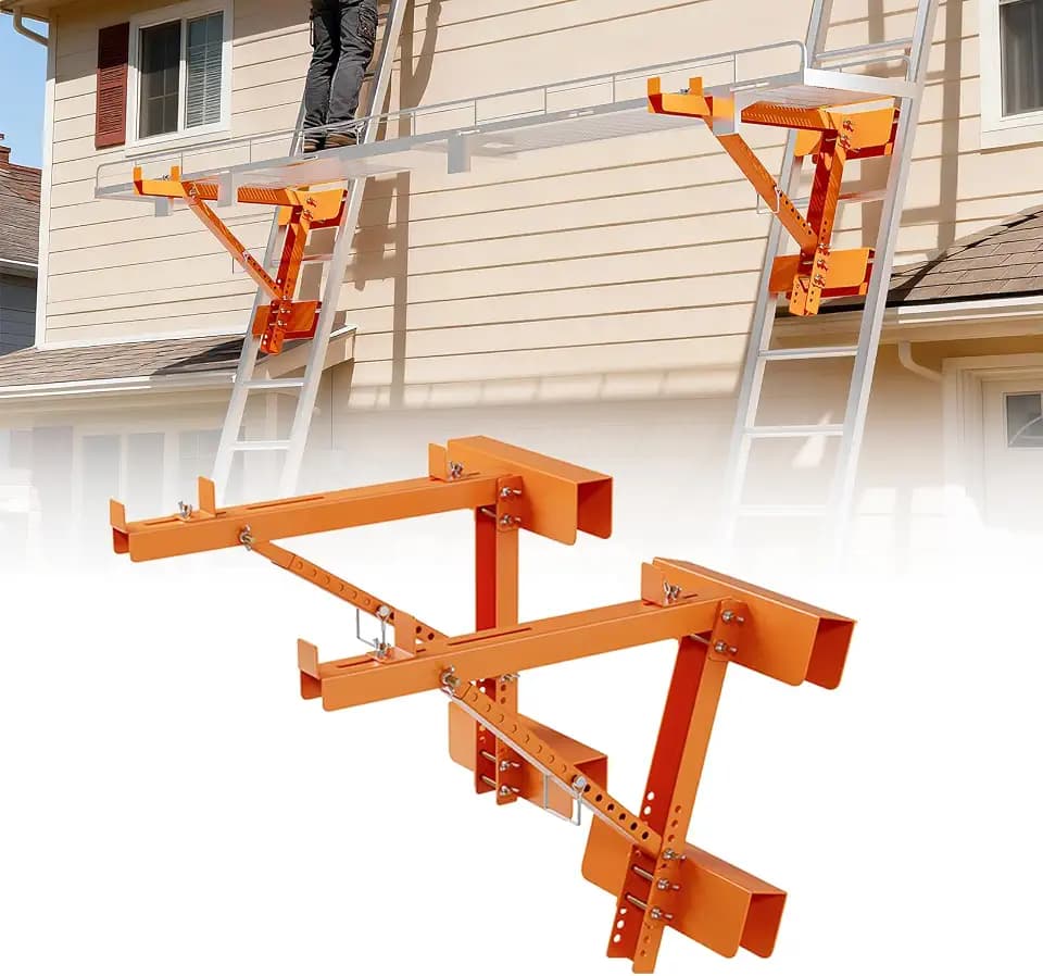 2 Pack Adjustable Ladder Jacks for Scaffolding Platform