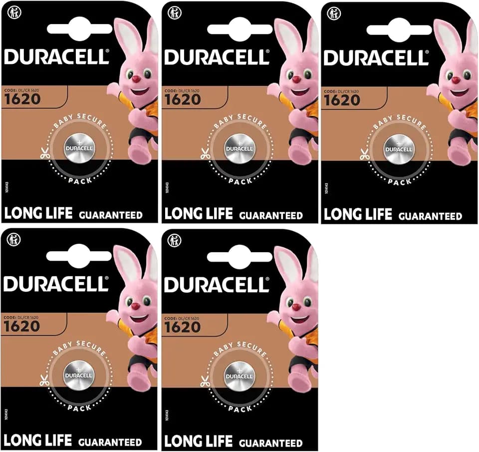5 x Duracell 1620 (5 Blister à 1 Batterie) 5 Batterien (CR1620)