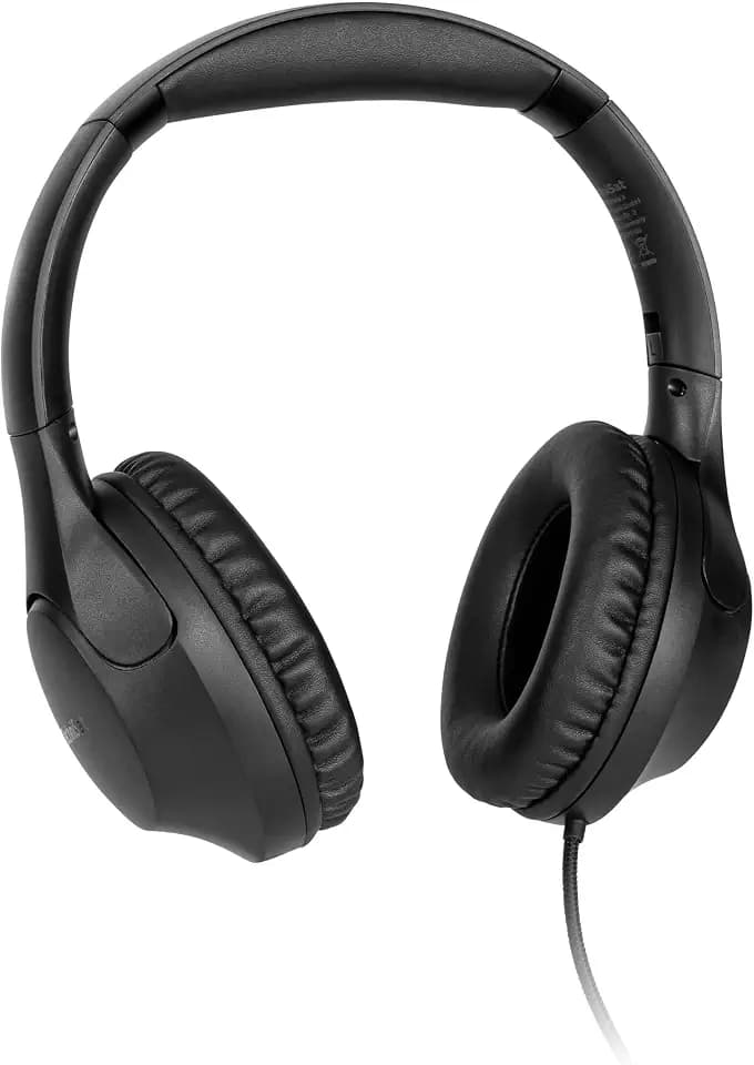 TechniSat STEREOMAN 3 – kompakter Hi-Fi-Kabelkopfhörer, Schwarz