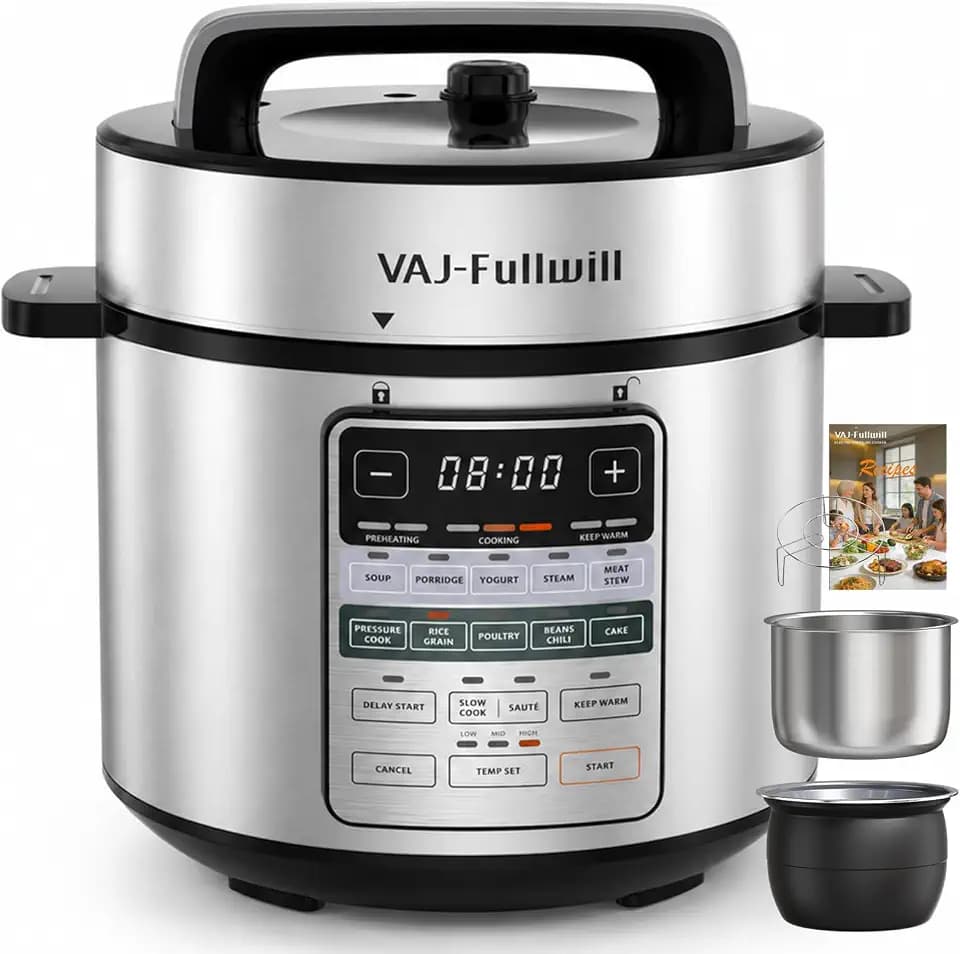 6QT 12-in-1 Electric Pressure Cooker with Dual Inner Pots